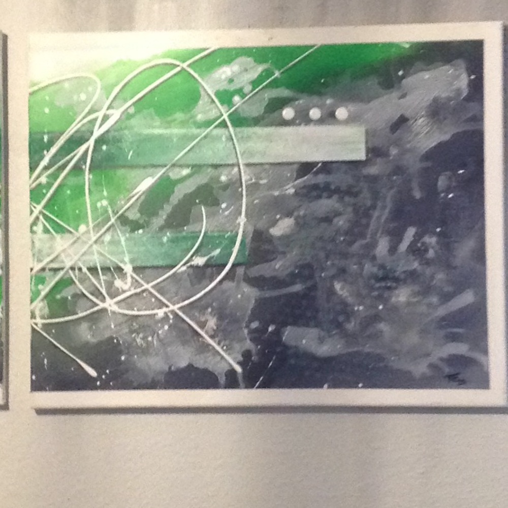 2 piece wall abstract - Picture 2 of 3
